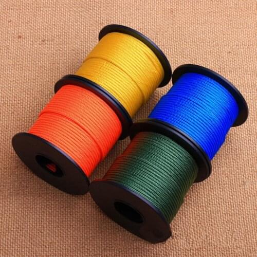 High quality 3 core 2mm umbrella rope 3 core outdoor rope manual braided wire 31 meters bundle paracord camp paracord beads
