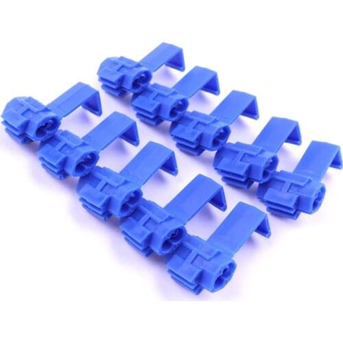 Top Quality Selling 10Pcs/Lot Blue Quick Splice Wiring range 18AWG - 14 AWG Wire Connector Clamp hole size 3.65mm 3.4mm