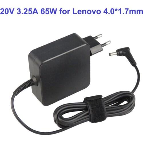 US EU Plug 20V 3.25A 65W 4.01.7mm AC Laptop Charger for IdeaPad 100-14 B50-10 Yoga 510-14 Lenovo Power Adapter for Air 12 13 15