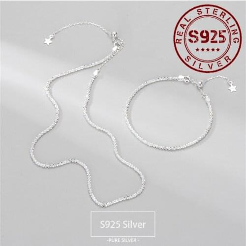 925 Sterling Silver Women Necklace Classic Snowflake Choker Chain Necklace for Women Entertainment Bride Wedding Jewelry