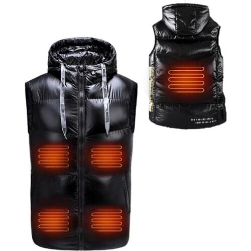 USB Electric Heated Vest Lightweight Outdoor Infrared Control Temperature Outdoor Camping Hiking Golf Warm Jacket Hiking Riding