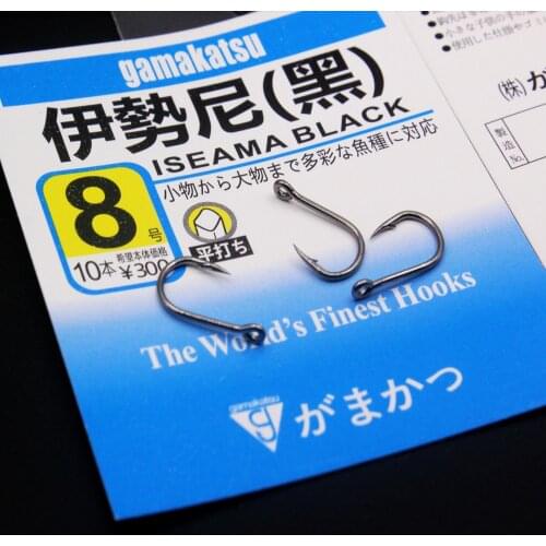 #1/0-14# Fishing Hooks Japan Black Iseama steel hooks super wearable sharp anti-corrosion carp Jig fishing