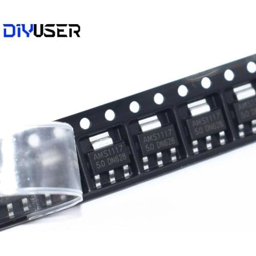 10Pcs AMS1117-5.0 , AMS1117-5 , AMS1117 , 1117-5.0 SOT223 800mA LOW DROPOUT VOLTAGE REGULATOR AMS