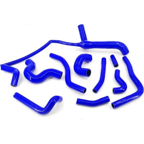 10PCS Replacement For AUDI 100 (S4/S6) C4(4A) AAN/S4 91-94/S6 95-97 Silicone Radiator Exhaust Pipe Kit Blue
