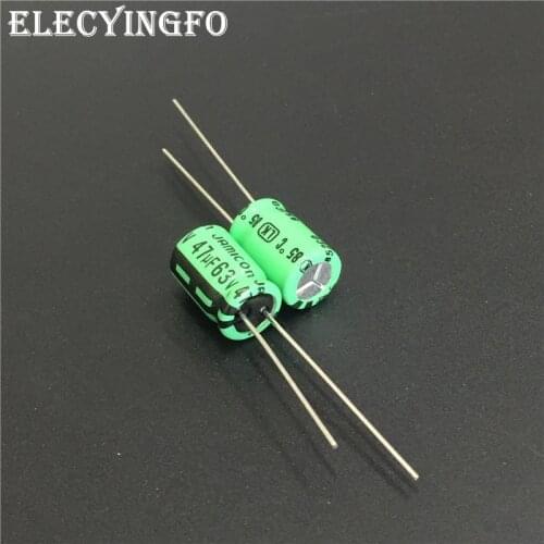 100pcs 47uF 63V47uf JAMICON LK Series 8x11.5mm Low Leakage Current 63V47uF Aluminum Electrolytic Capacitor