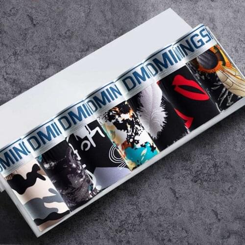 3/4pcs High Quality Brand Boxer Mens Underwear U Convex Boxers Shorts Sexy Soft Male Panties Printed Breathable Underpants