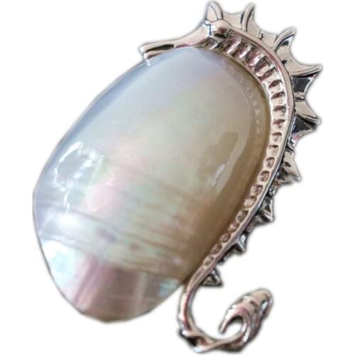 51x29mm Natural Mother Of Pearl Shell Pendant Antique Pendants Charms Hippocampus Animal Diy Necklace Jewelry Findings B1143