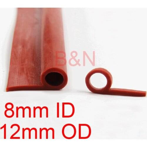 8mm ID 12mm OD red P shape extruded silicone rubber sealing strip Steam sealing tape