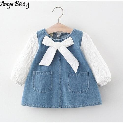 Amya Baby Denim Dresses For Babies