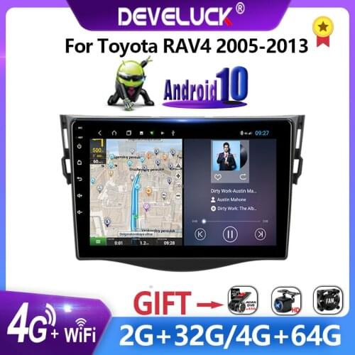 Android 10.0 2 Din car radio navigation multimedia video player For Toyota RAV4 RV4 4 2005-2013 2din Stereo screen RDS 6G+128G