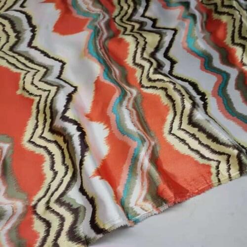 Satin Ribbon Craft Soft Fabric Lining Cosplay Material Colorful Weave Printed Glossy Poly