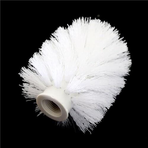 White Toilet Brush Head Holder Replacement Bathroom WC Cleaning Brush Head