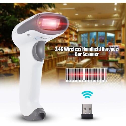 Wireless Handheld Barcode Bar Code Scanner Reader for Supermarket Library Express Company Retail Store Warehouse
