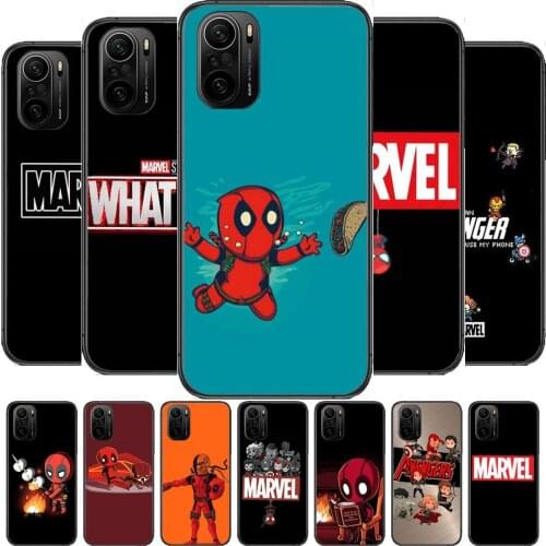Deadpool Marvel Spider-Man Phone Case For xiaomi redmi POCO F1 F2 F3 X3 Pro M3 9C 10T Lite NFC Black Cover Silicone Back Prett m
