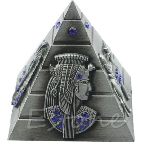 B0KB Egyptian Pharaoh Decorative Pharaoh Camel Metal Pyramids Ornament Antique