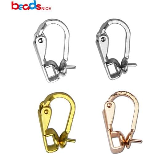 Beadsnice 100% pure 925 sterling silver leverback earring clips of earring components wholesale ID28458