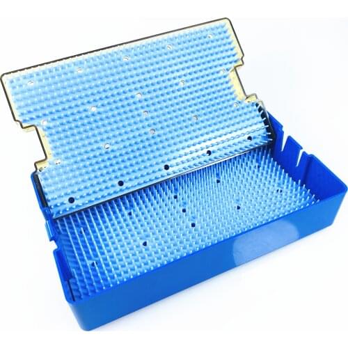 Double level sterilization tray box case dental Disinfection box for holding instrument autoclavable