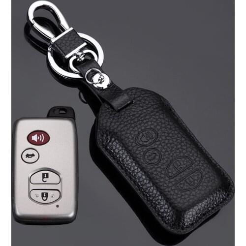 Leather Car Key cover key case For Toyota Land Cruiser Prado 150 Camry Prius Crown Subaru 2013 2014 Foreste Outback XV
