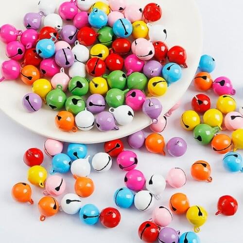 10PCS/Lot Beautiful Iron Loose metal Beads Jingle Bells Christmas Decoration Pendants DIY material Crafts Christmas Bells