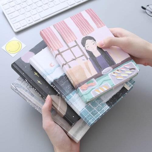 Time Alone Beautiful Notebook Color Paper Hardcover Diary Book Planner School Office Supplies Stationery Travel Notepad Gift