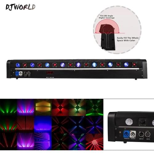DJ Laser Moving Head LED 8 Eyes RGB Beam Light Point Control Mode Motor Scanning System DMX512 For Disco Ball Party stage lights