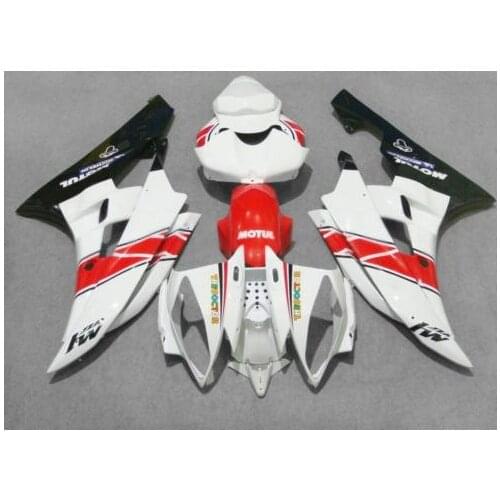 Injection mold Fairing kit for YAMAHA YZFR6 06 07 YZF R6 2006 2007 YZF600 yzfr6 06 TOP Red black white Fairings set+7gifts YA25