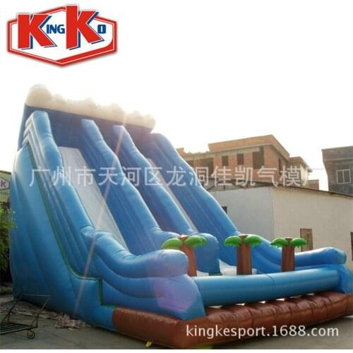 Outdoor Inflatable Playground Game Coco Blue Inflatable High Slide