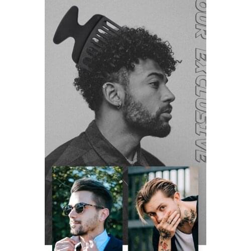 Plastic Wide Big Tooth Afro Hair Pick Comb Detangle Wig Braid Hairbrush Oil Head Fork Hairdressing Styling Modeling Beauty Tool