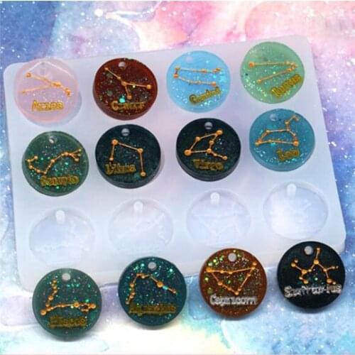 Halloween Gift 12 Constellation Silicone Mold Creative Practical Baking Pastry Mold Fashion Printing Pastry Mold