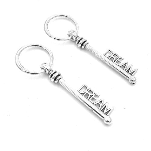 20pcs Key with Dream charms pendant 51mm antique silver ornament accessories jewelry making DIY base material
