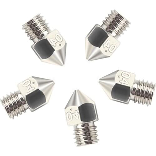 Durable Non-stick Heat Resistant M6 Thread MK8 0.4mm Plated Copper Nozzle for 3D Printer 85DD