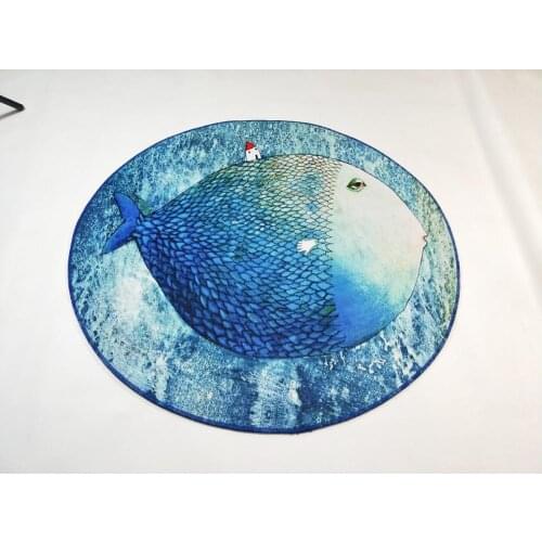 Drop shipping Round Rugs Living Room Doormat Cartoon Carpets Door Floor Mat for Bedroom Carpet Kids Room