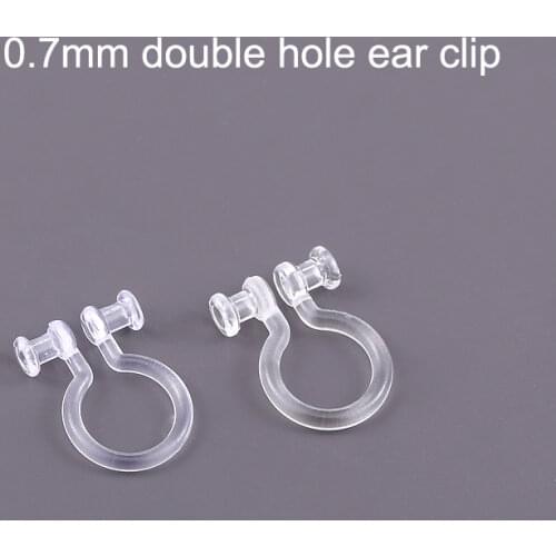 Resin U-shaped ear clip Transparent Invisible Prevent allergy Painless Clip type Pierced female DIY earring accessories