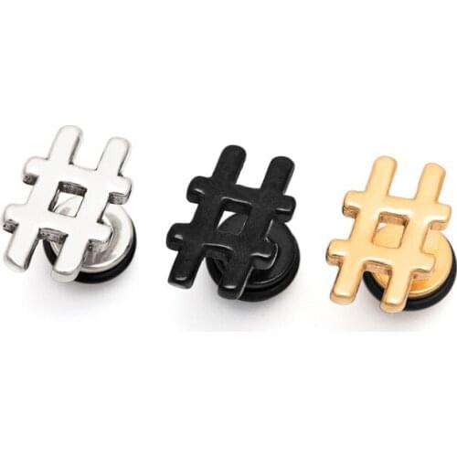 1 Pair Punk Earring Stud for Men Unisex Stud Earring Stainless Steel Earring Piercing Jewelry