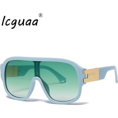 New Arrive Oversized Onepiece Sunglasses Gradient Ocean Lens Eye Glasses очки солнечные мужские Leopard Outdoor Sunglasses