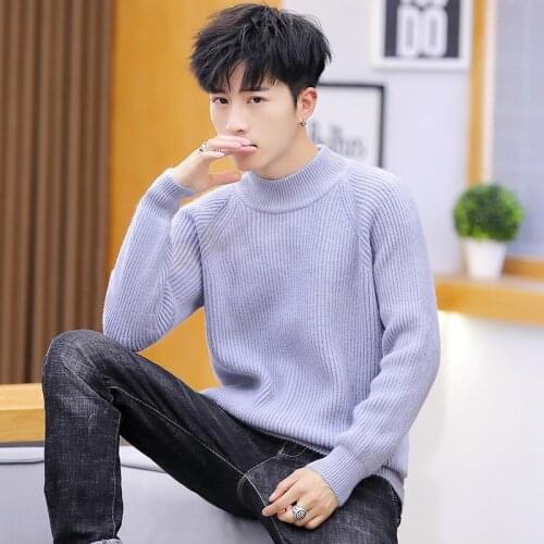 Sweater Men White Black Grey Green Long Sleeve Winte Turtleneck Pullovers Turtleneck Casual Mens Sweaters New Fashion