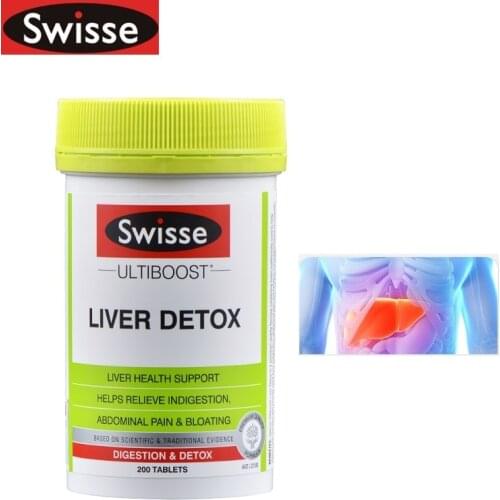 Swisse Liver Detox 200S Curcuma TURMERIC Antioxidant Support Liver Detoxification Function Indigestion Bloating Cramping Relief