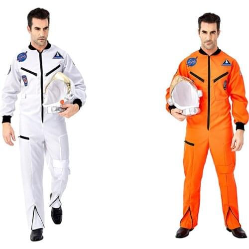 Adult Astronaut Costume Pilot Uniform Spacesuit Costume Forces Policeman Suit Cloth Cosplay Costume Halloween Carnival Party