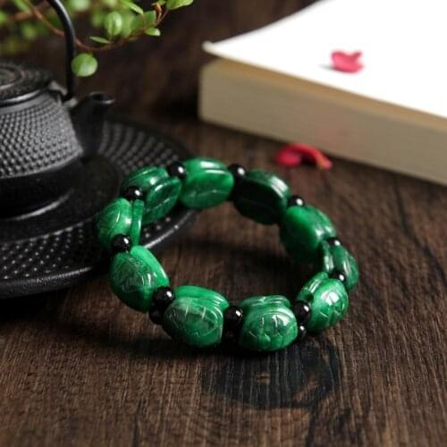 Green Jade Bracelet Beads Jadite Bracelets Jade Jewelry Round Bangle for Men Women Charm Bracelet Jewelry Fashion Accessories