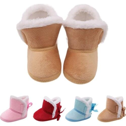Winter Warmborn Baby Girls Princess Pretty Boots Shoes Anti-slip Infant Toddler Child Girl Footwear Shoes for Girls