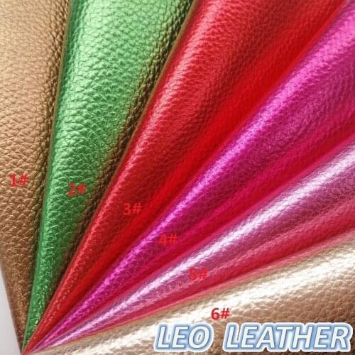 1PCS 21X29CM Synthetic Leather,Litchi Grain Metallic Leather For DIY Accessories 7S99A