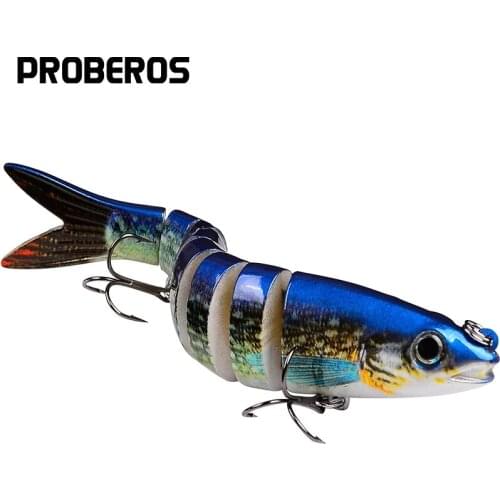 1PC 8 Sections Fishing Lure 13.5cm/19g 10cm/15.5g Jointed Swimbait Trout Bass Bait 6# Hook Fishing Tackle Peche Pesca