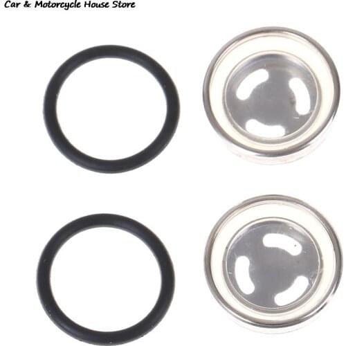 2Pcs Universal 18mm Motorcycle Sight Glass Oil Sight Glass With Seal For Brake Pump Brake Cylinder Wholesale
