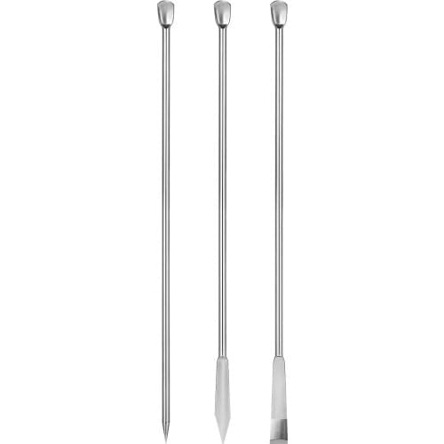 3pcs Stainless Steel Spoons Micro Laboratory Spoons Reagent Sampling Spoons Lab Spoons