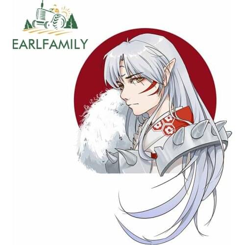 EARLFAMILY 13cm x 9.5cm for Inuyasha Sesshoumaru Anime Decal Laptop Personality Car Stickers Surfboard Bumper VAN Vinyl Car Wrap