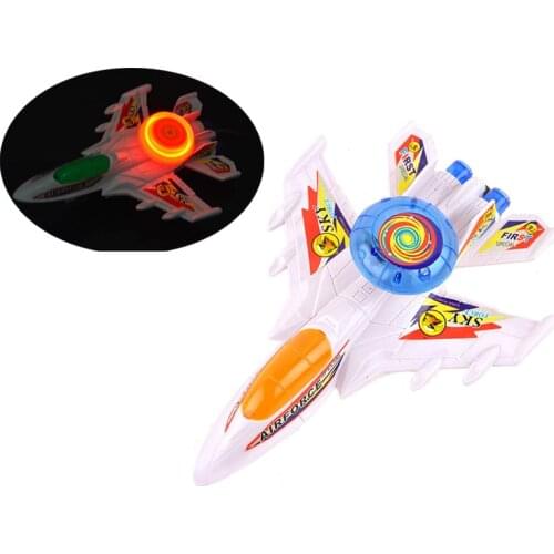Pull line airplane toys kids classic light up toy electronic plane flash plane Xmas baby gift Toys for children pull back toy