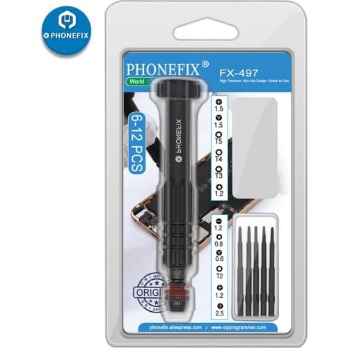 PHONEFIX Screwdriver Set 6 IN 1 Phillips Pentalobe Precision Screw Bits Opening Repair For iPhone 6 7 8 X Huawei Repair Tool