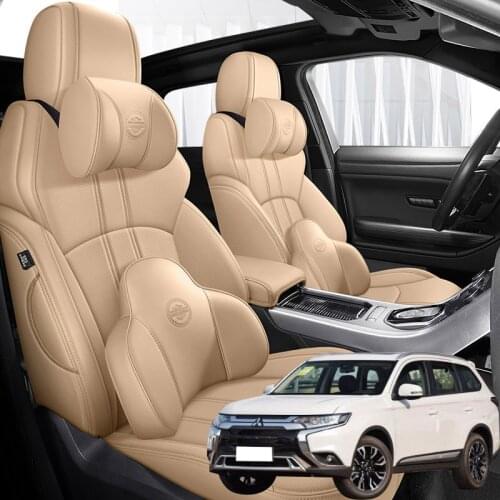 Nappa Leather 5 seats Car seat covers For Mitsubishi Outlander 2006 2007 2008 2009 2010 2011 2012 2013 2014 2015 accessories