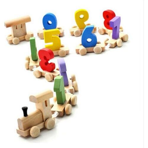 Learning Education Toys Wooden Digital Train Montessori Math Toys Game For Children Girls Countable Material Brinquedos