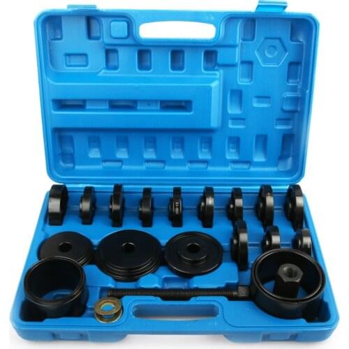 23Pcs FWD Front Wheel Drive Bearing Press Removal Disassembly Adapter Puller Pulley Tool 32 38mm Shaft for Cars Light Trucks